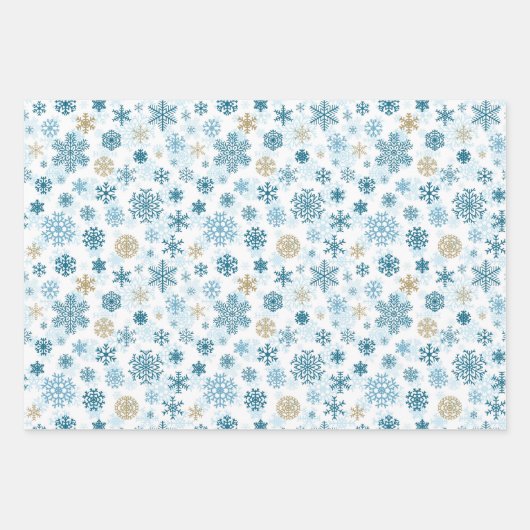 Vakantie Sneeuwvlokken Wrapping Papier Bladen Inpakpapier Vel (Voorkant 2)
