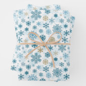 Vakantie Sneeuwvlokken Wrapping Papier Bladen Inpakpapier Vel (In situ)