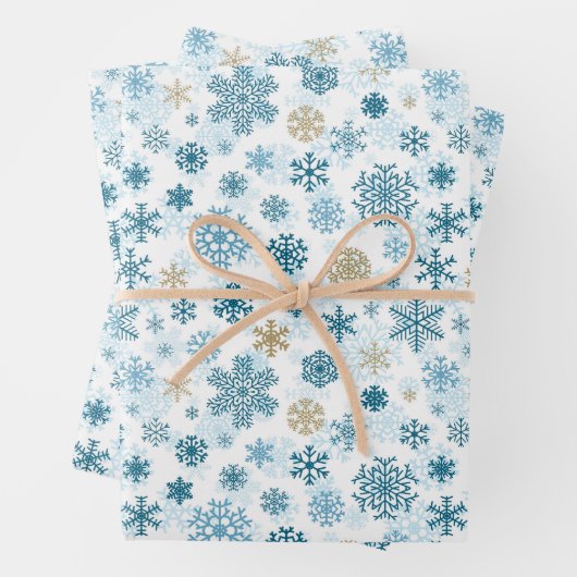 Vakantie Sneeuwvlokken Wrapping Papier Bladen Inpakpapier Vel (In situ)