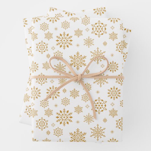 Vakantie Sneeuwvlokken Wrapping Papier Bladen Inpakpapier Vel (In situ)
