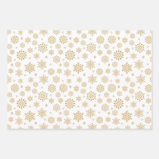 Vakantie Sneeuwvlokken Wrapping Papier Bladen Inpakpapier Vel (Voorkant)