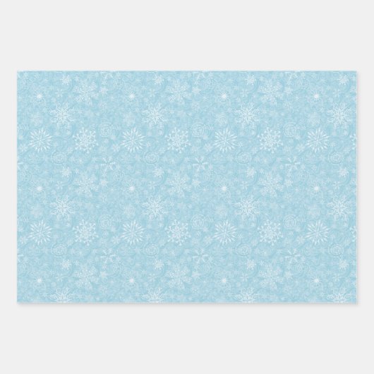 Vakantie Sneeuwvlokken Wrapping Papier Bladen Inpakpapier Vel (Voorkant 2)