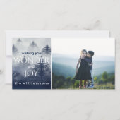 Vakantie Sneeuwwoud Winter Wonderland Foto Feestdagenkaart (Voorkant)