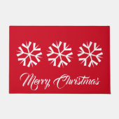 Vakantie Snowflake Doormat Deurmat (Voorkant)