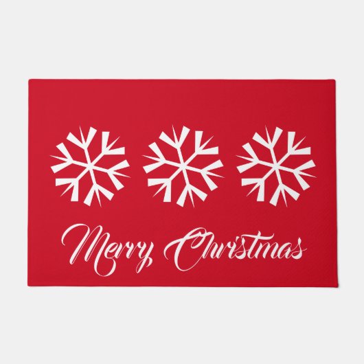 Vakantie Snowflake Doormat Deurmat (Voorkant)