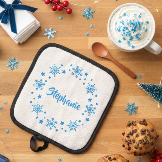 Vakantie Snowflake Krans voor Gezellig Bakken Pannenlap