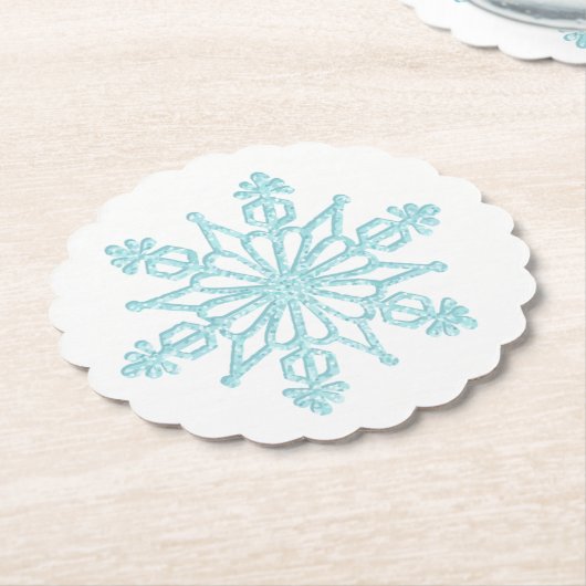 Vakantie Snowflake Papier Onderzetters (Gekanteld)