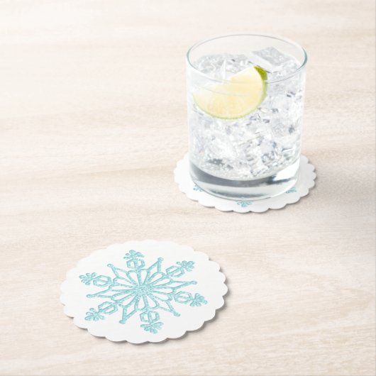 Vakantie Snowflake Papier Onderzetters (Insitu)