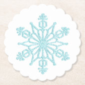 Vakantie Snowflake Papier Onderzetters (Voorkant)