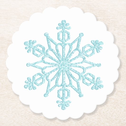 Vakantie Snowflake Papier Onderzetters (Voorkant)