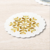Vakantie Snowflake Papier Onderzetters (Gekanteld)