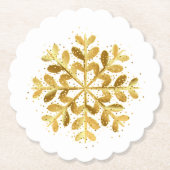 Vakantie Snowflake Papier Onderzetters (Voorkant)