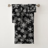 Vakantie Snowflakes Badhanddoek Set Bad Handdoek (Insitu)