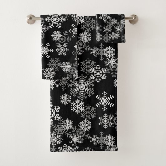 Vakantie Snowflakes Badhanddoek Set Bad Handdoek (Insitu)