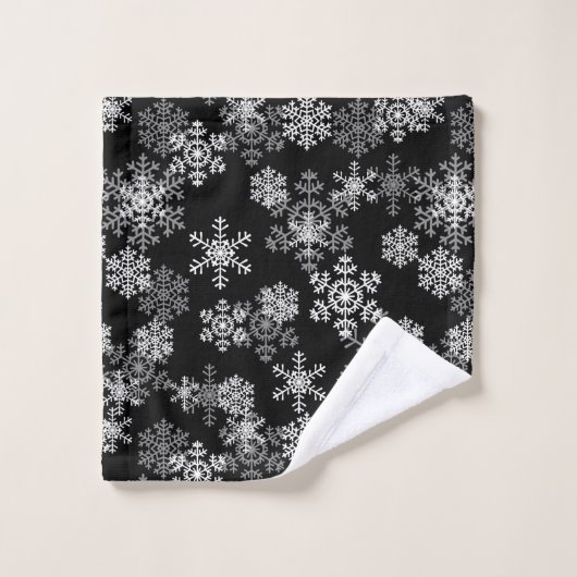 Vakantie Snowflakes Badhanddoek Set Bad Handdoek (Wasdoekje)