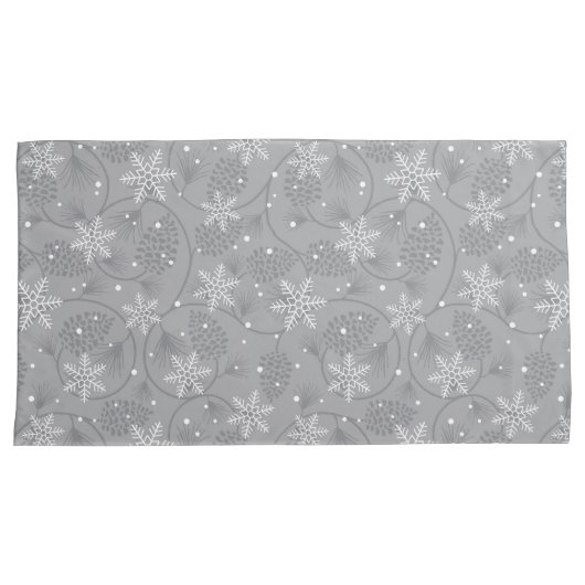 Vakantie Snowflakes Kussensloop Set (Voorkant-Rechts)