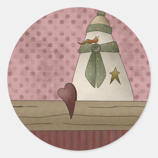 Vakantie Snowman Envelope Stickers (Voorkant)