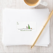 Vakantie Snowman Gift Label Stickers (Insitu)
