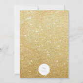Vakantie Soiree Gold Glitter Script Classy Party Kaart (Achterkant)