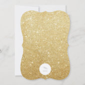Vakantie Soiree Gold Glitter Script Party Uitnodig Kaart (Achterkant)