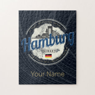  vakantie souvenir van skyline van hamburg legpuzzel