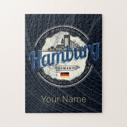  vakantie souvenir van skyline van hamburg legpuzzel (Verticaal)