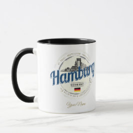  vakantie souvenir van skyline van hamburg mok