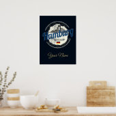 vakantie souvenir van skyline van hamburg poster (Keuken)