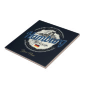 vakantie souvenir van skyline van hamburg tegeltje (Zijkant)