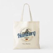  vakantie souvenir van skyline van hamburg tote bag (Achterkant)