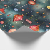 Vakantie Speelgoed, Kerstdecoratie waterverf kunst Cadeaupapier (Hoek)