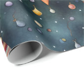 Vakantie Speelgoed, Kerstdecoratie waterverf kunst Cadeaupapier (Rol Hoek)