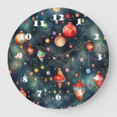 Vakantie Speelgoed, Kerstdecoratie waterverf kunst Grote Klok (Voorkant)