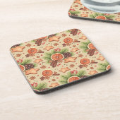 Vakantie Spice Cork-Backed Onderzetters (Linkerzijde)