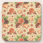 Vakantie Spice Cork-Backed Onderzetters (Voorkant)