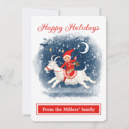 Vakantie spirit leuke geitenrit in de sneeuw groet