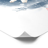 Vakantie spirit leuke geitenrit in de sneeuwkweker poster (Hoek)