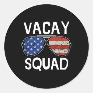 Vakantie Squad Zomer Vakantie Familie Trip Ma Ronde Sticker
