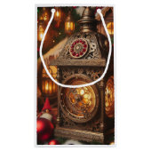 Vakantie Steampunk  Santa's Lantern Klein Cadeauzakje (Achterkant)
