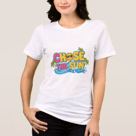 Vakantie Stemming Chase the Sun Cartoon Dames T-Sh Tri-Blend Shirt