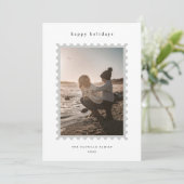 Vakantie Stempel Feestdagenkaart (Staand voorkant)