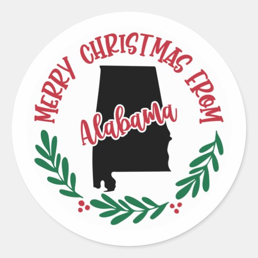 Vakantie Sticker uit Alabama (Voorkant)