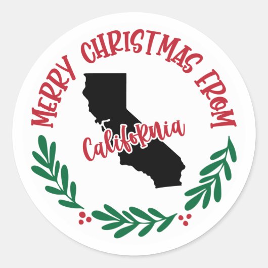 Vakantie Sticker uit Californië (Voorkant)