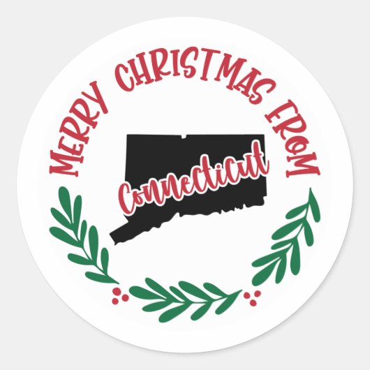Vakantie Sticker uit Connecticut (Voorkant)