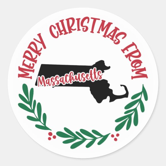 Vakantie Sticker uit Massachusetts (Voorkant)