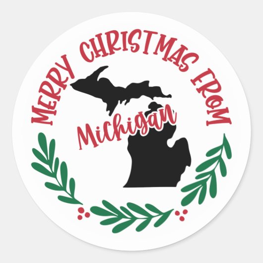 Vakantie Sticker uit Michigan (Voorkant)