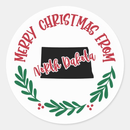 Vakantie Sticker van North Dakota (Voorkant)