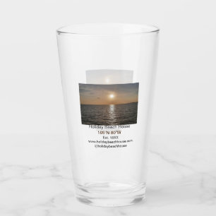 Vakantie strand oceaan huis lengtegraad breedtegra glas