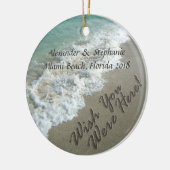 Vakantie Strand Souvenir Kerstmis Ornament (Links)