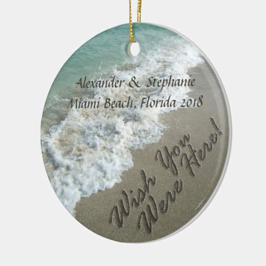 Vakantie Strand Souvenir Kerstmis Ornament (Links)